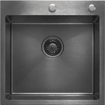 Кухонная мойка из нержавейки BLANTEK LS-5050B Nano black
