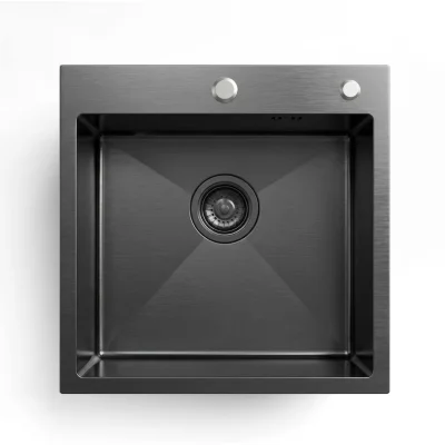 Кухонная мойка из нержавейки BLANTEK FS-5050B Nano black ECO
