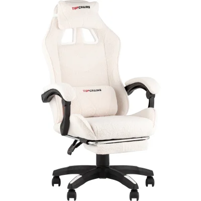 Кресло спортивное TopChairs MG-7019 букле белый