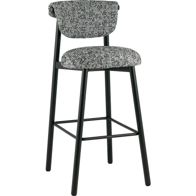 Стул барный Брэнан черно-белый