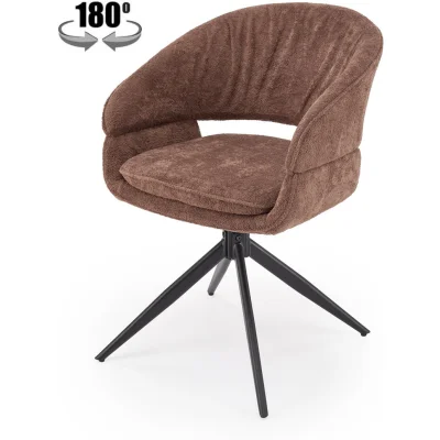 Стул HALMAR K602 коричневый/черный, поворотный