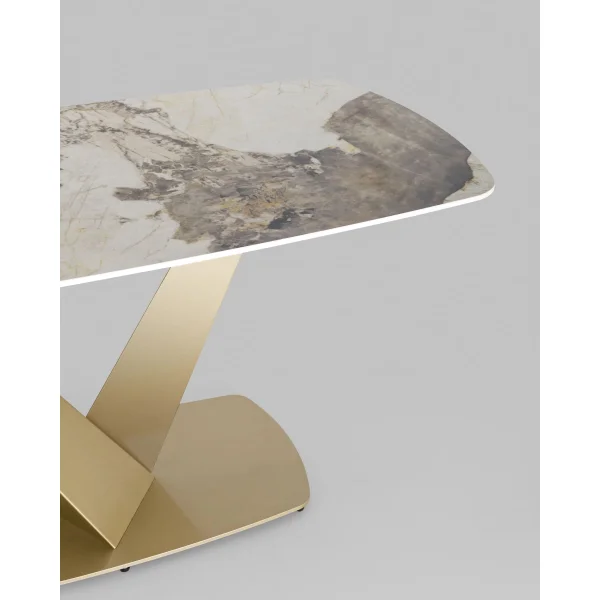 Стол обеденный Аврора 160*90 керамика светлая