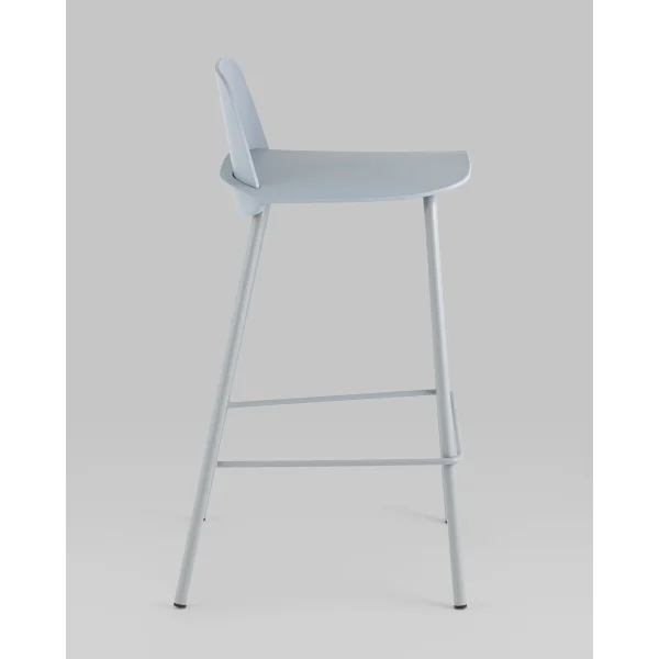Стул полубарный Mist серо-голубой
