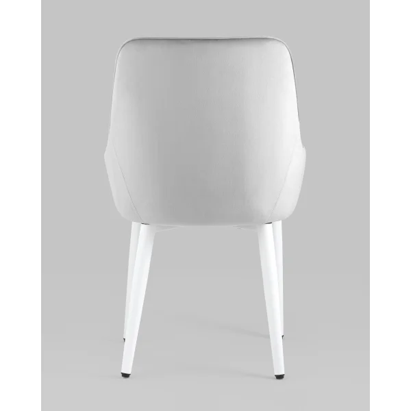 Стул Диана велюр серебристый ножки белые 4 шт