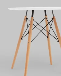 Стол круглый Eames DSW NEW D70 белый