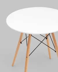 Стол круглый Eames DSW NEW D70 белый