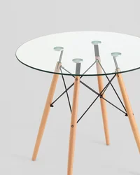 Стол Eames DSW NEW D80 стеклянный