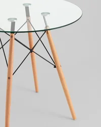 Стол Eames DSW NEW D80 стеклянный