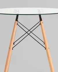 Стол Eames DSW NEW D80 стеклянный