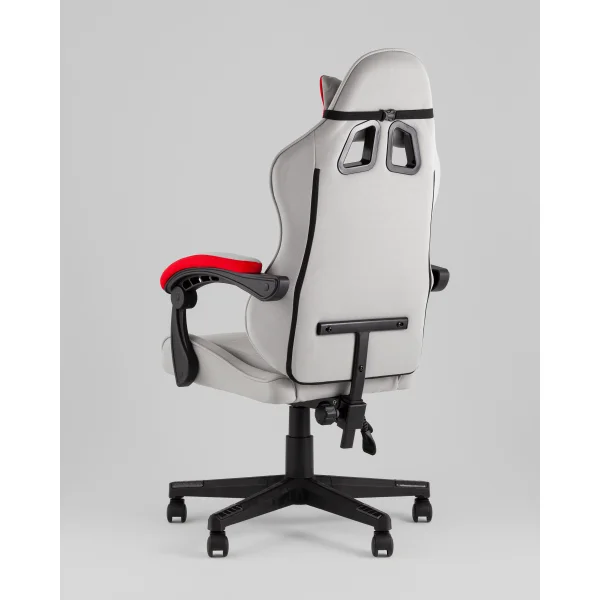 Кресло спортивное TopChairs Phantom ткань серо-красный