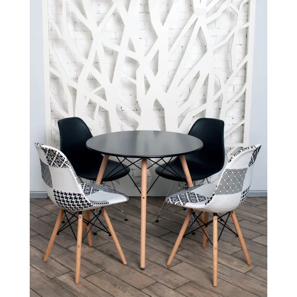 Стол круглый EAMES DSW NEW D=80 черный