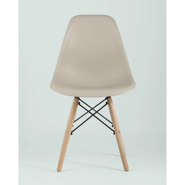 Стул Eames Style DSW бежевый (разборный каркас)