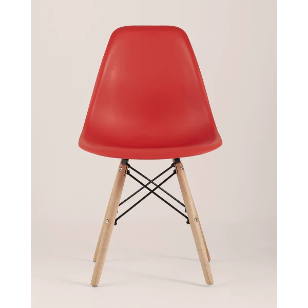 Стул Eames Style DSW красный x4 (разборный каркас)