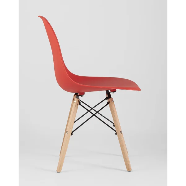 Стул Eames Style DSW красный x4 (разборный каркас)