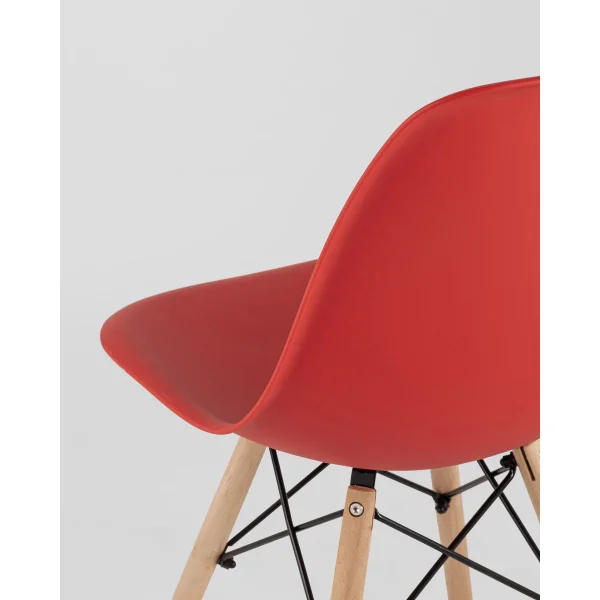 Стул Eames Style DSW красный x4 (разборный каркас)