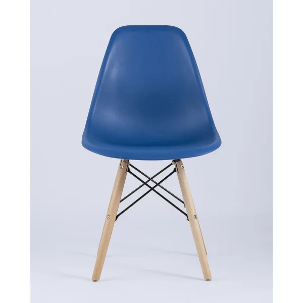 Стул Eames Style DSW синий (разборный каркас)