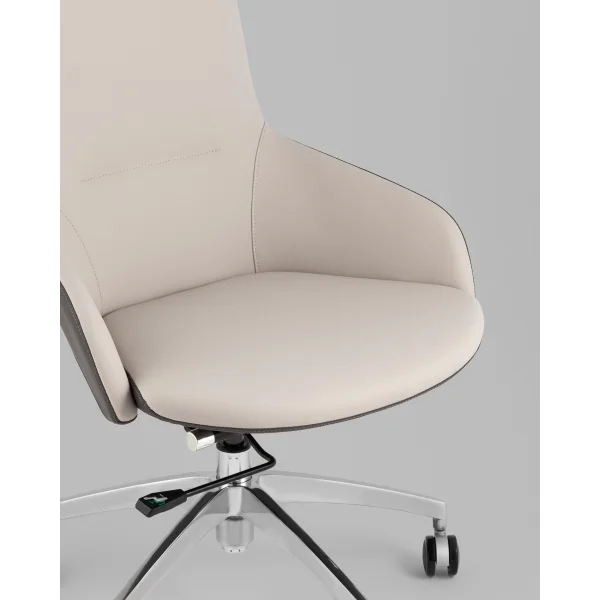 Кресло офисное TopChairs Soulo светло-серый, серый