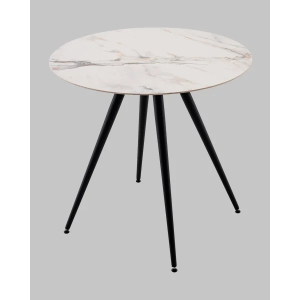 Стол Ники круглый столешница керамика Ice Jade 800