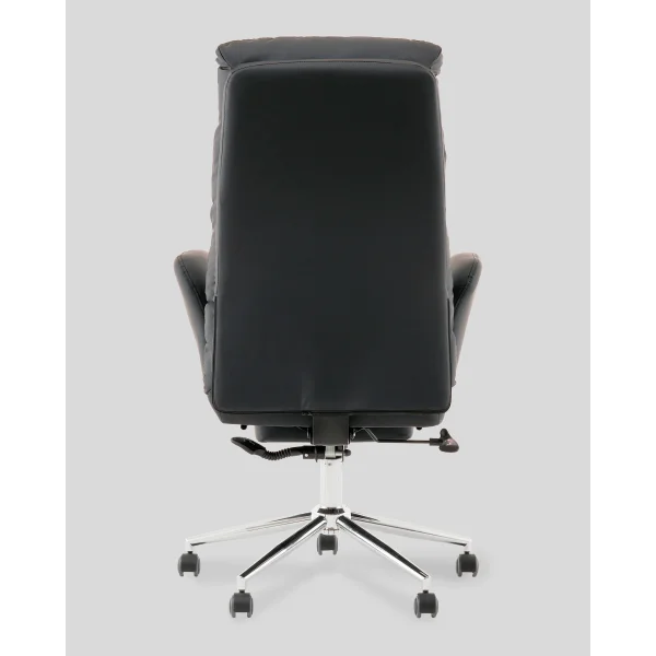 Кресло руководителя TopChairs Solid с оттоманкой черный