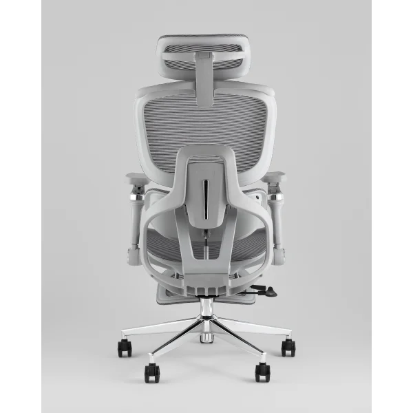Кресло офисное TopChairs Prodigy с оттоманкой серый