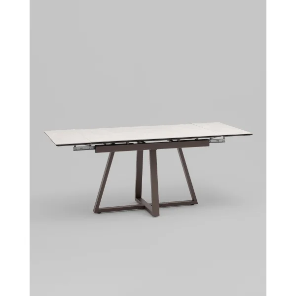 Стол Керас 120-180/80/75, столешница керамика Carmen light grey
