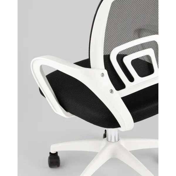 Кресло офисное TopChairs Simple SN черный пластик белый