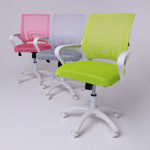 Кресло поворотное RICCI NEW, WHITE (салатовый)