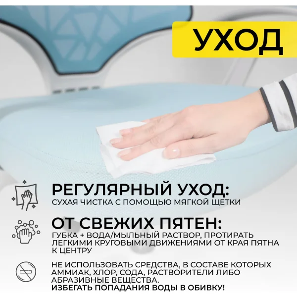 Кресло поворотное CINEMA, ткань, (синий)