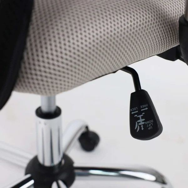 Кресло поворотное ARIA, LIGHT, ECO/сетка, черный+сетка-серебро
