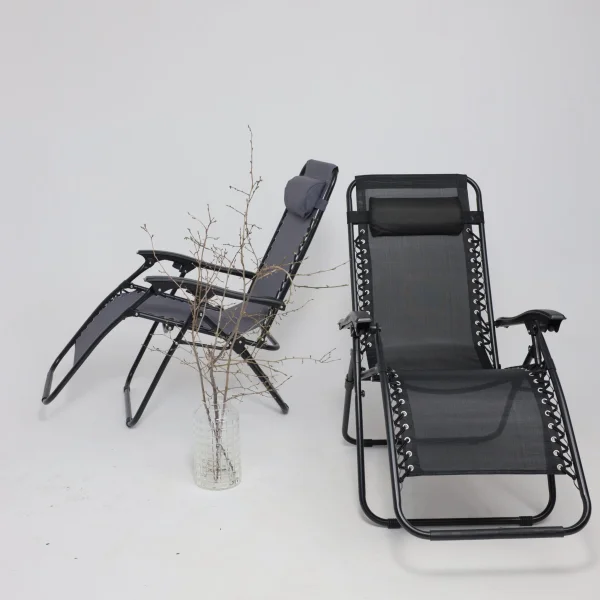 Кресло складное Relax, черный, ткань