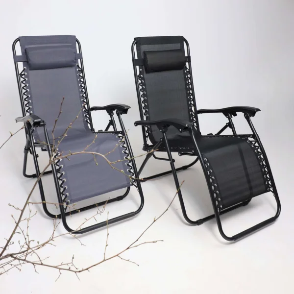 Кресло складное Relax, черный, ткань