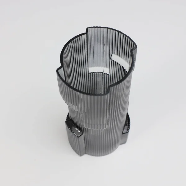 Ваза стеклянная CASH, серый, 12*25см
