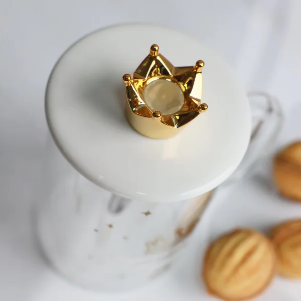 Чашка PRETTY с крышкой, стекло, прозрачный, 400 мл