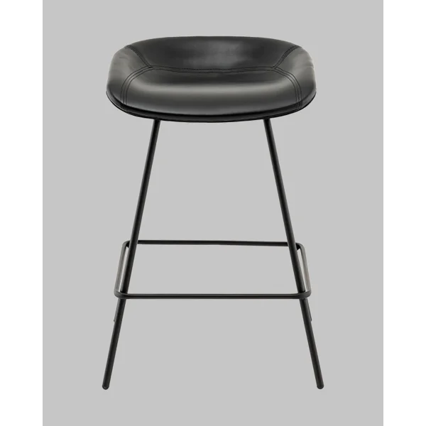 Стул полубарный Фуриоса экокожа чёрный