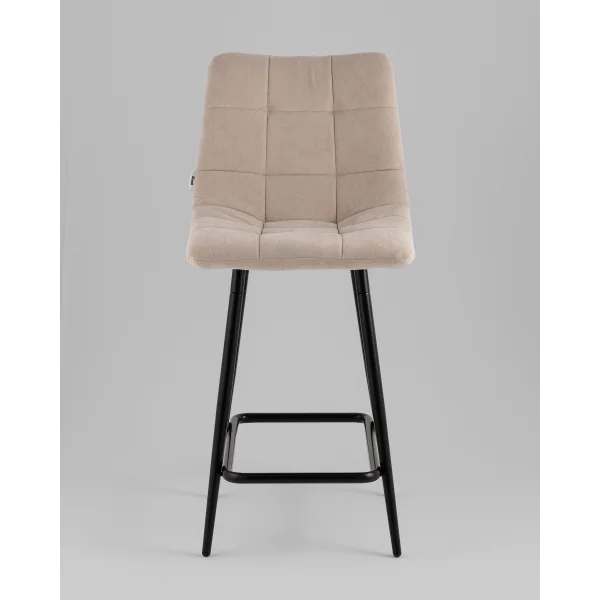 Стул Одди Original полубарный велюр серо-бежевый