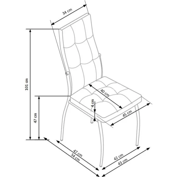 Стул HALMAR K209 белый/хром