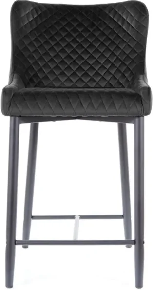 Стул барный SIGNAL COLIN B H-2 Velvet Bluvel 19 черный/черный