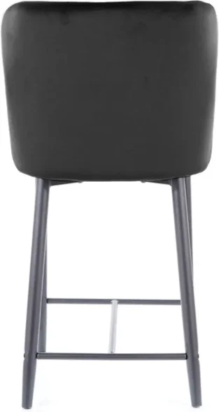 Стул барный SIGNAL COLIN B H-2 Velvet Bluvel 19 черный/черный