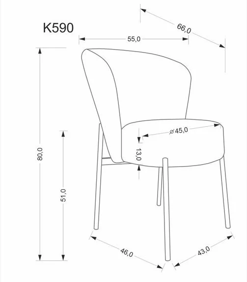 Стул HALMAR K590 бежевый/черный