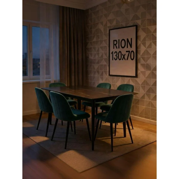 Стол обеденный SIGNAL RION черный/черный 130/70