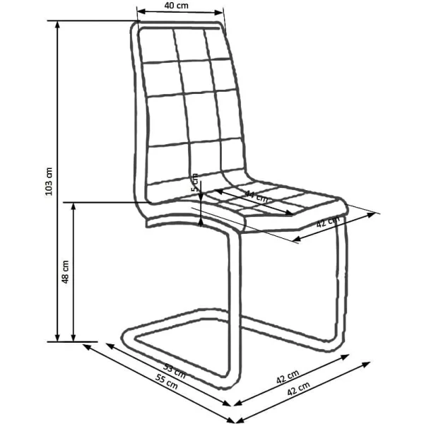 Стул HALMAR K147 белый/хром
