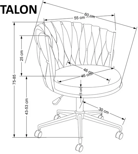 Кресло компьютерное HALMAR TALON розовый