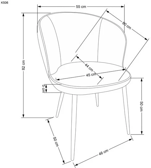Стул HALMAR K506 разноцветный