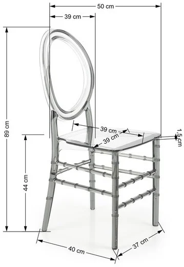 Стул HALMAR K513 дымчатый