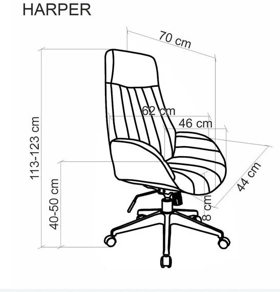 Кресло компьютерное HALMAR HARPER серый