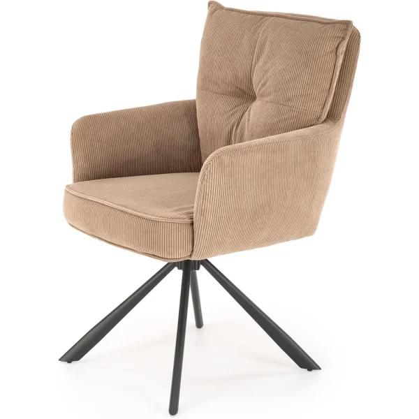 Стул HALMAR K528 капучино/черный, поворотный
