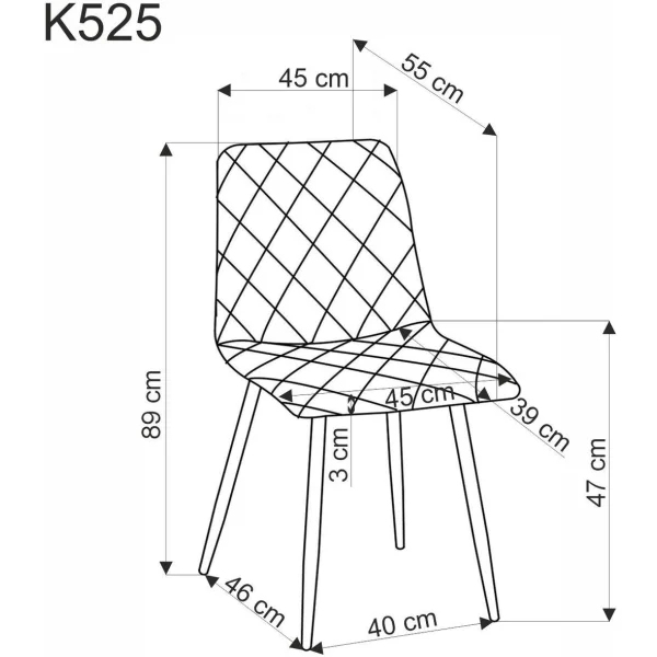 Стул HALMAR K525 WDF серый/натуральный