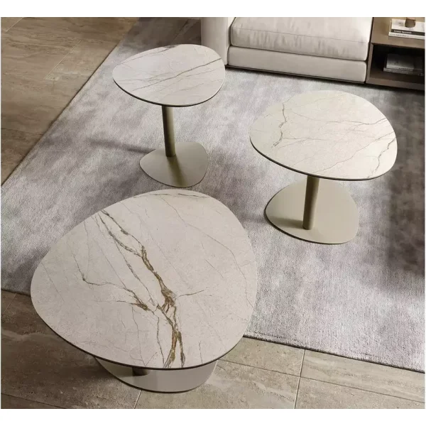 Стол журнальный SIGNAL CIAO C Ceramic бежевый Amazonia/кашемир 50/50