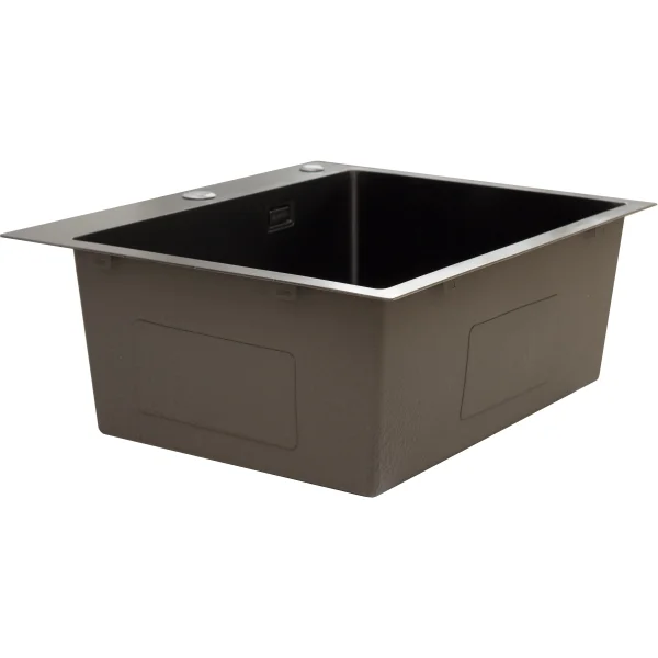 Кухонная мойка из нержавейки BLANTEK LS-5848B Nano black