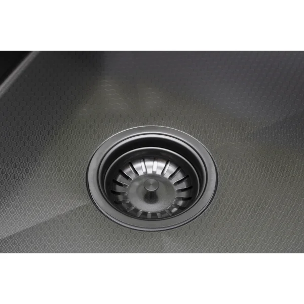 Кухонная мойка из нержавейки BLANTEK LS-5848HN Honeycomb Nano black
